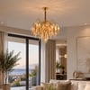 6001-60 Salkım Sarkıt Avize Mat Gold 60cm