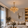 6001-60 Salkım Sarkıt Avize Mat Gold 60cm