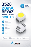  3528 20mA BEYAZ (6000K) 0.06W SMD Led