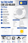 16/30/40W Cob led holder 19x19mm
