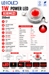 1W POWER LED KIRMIZI 350mA