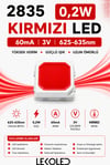 2835 0,2W KIRMIZI 60mA 3V SMD LED 