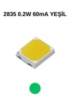 2835 0,2W YEŞİL 60mA 3V SMD LED 