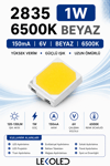 2835 1W 150mA 6V BEYAZ 6500K SMD LED 