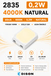 2835 60mA 4000K NATURAL 0.2W SMD LED