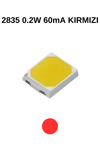 2835 RED 0,2W 60mA 3V SMD LED