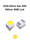 3528 20mA Sarı 590-592nm SMD Led 