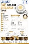 3W POWER LED 4000K NATURAL 700mA