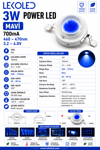 3W POWER LED MAVİ 700mA