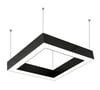 55x55cm Kare Modern Led Avize Siyah Sarkıt Linear  