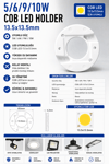 5/6/9/10W Cob Led Holder 13.5x13.5mm