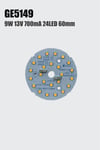 GE5149 9W 13V 700MA NATURAL 4000K 24LED 60MM