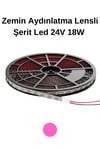 Zemin  Aydınlatma Lensli Şerit Led Pembe 24V 18W