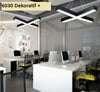 X Linear Ledli 100 x100 cm Modern Led Sarkıt Siyah 5x8 Kasa 