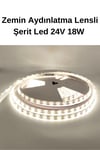 Zemin  Aydınlatma Lensli Şerit Led Natural 4000K 24V 18W