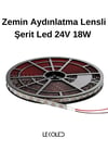 Zemin  Aydınlatma Lensli Şerit Led Natural 4000K 24V 18W