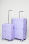 Travel Polo 2'li Valiz Seti (Küçük Büyük) Kırılmaz Lila 1015