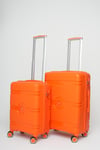 Travel Polo 2'li Valiz Seti (Küçük Orta) Kırılmaz Portakal 1015