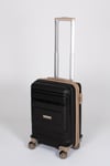 Travel Polo 2'li Valiz Seti (Küçük Orta) Kırılmaz Siyah Gold 1017