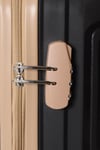 Travel Polo 2'li Valiz Seti (Küçük Orta) Kırılmaz Siyah Gold 1017