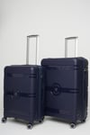Travel Polo 2'li Valiz Seti (Orta Büyük) Kırılmaz Lacivert 1015