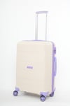 Travel Polo 3'lü Valiz Seti Kırılmaz Krem Lila 1017