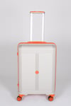Travel Polo Orta Boy Kırılmaz Valiz Krem Oranj Turuncu 1018