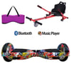 Citymate Elektrikli Kaykay Hoverboard Akıllı Denge 6.5 Inch + HoverKart + Çanta EXTREM PAKET D11 Fuşya