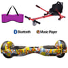 Citymate Elektrikli Kaykay Hoverboard Akıllı Denge 6.5 Inch + HoverKart + Çanta EXTREM PAKET D25 Fuşya