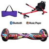 Citymate Elektrikli Kaykay Hoverboard Akıllı Denge 6.5 Inch + HoverKart + Çanta EXTREM PAKET D16 Mor