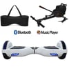 Citymate Elektrikli Kaykay Hoverboard Akıllı Denge 6.5 Inch + HoverKart + Çanta EXTREM PAKET84 Beyaz