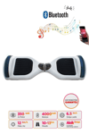 Citymate Hoverboard Elektrikli Kaykay Scooter Bluetooth Hoparlörlü 6.5 inch Beyaz
