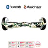 Citymate Hoverboard Elektrikli Kaykay Full Ledli  Bluetooth Hoparlörlü 6.5 Inch Çanta Hediyeli Yeşil Kamuflaj D07