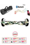 Elektrikli Kaykay Hoverboard 6.5 Inch Yeşil Kamuflaj Grafity Desenli Akıllı -çanta