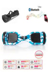 Elektrikli Kaykay Hoverboard 6.5 Inch Mavi Kamuflaj Grafity Desenli Akıllı Dengeli D03