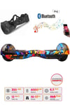 Elektrikli Kaykay Hoverboard Bluetooth Hoparlörlü 6.5 İnç Grafiti D26 - Çanta Hediye