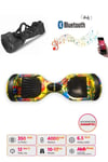 Elektrikli Kaykay Hoverboard Bluetooth Hoparlörlü 6.5 İnç Grafiti D21 - Çanta Hediye