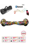 Elektrikli Kaykay Hoverboard Bluetooth Hoparlörlü 6.5 İnç Grafiti D22- Çanta Hediye