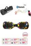 Elektrikli Kaykay Hoverboard Bluetooth Hoparlörlü 6.5 İnç Grafiti D08 - Çanta Hediye