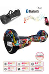 Elektrikli Kaykay Hoverboard Bluetooth Hoparlörlü 6.5 İnç Grafiti D11 - Çanta Hediye