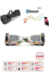 Elektrikli Kaykay Hoverboard Bluetooth Hoparlörlü 6.5 İnç Grafiti D19 - Çanta Hediye