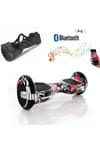 Elektrikli Kaykay Hoverboard Bluetooth Hoparlörlü 6.5 İnç Grafiti D06 - Çanta Hediye