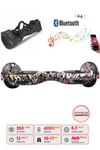 Elektrikli Kaykay Hoverboard Bluetooth Hoparlörlü 6.5 İnç Grafiti D14 - Çanta Hediye