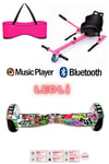 Elektrikli Kaykay Scooter Akıllı Denge Hoverboard + HoverKart + Çanta FULL LEDLİ EXTREM90 PAKET D04