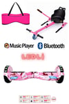 Elektrikli Kaykay Scooter Akıllı Denge Hoverboard + HoverKart + Çanta FULL LEDLİ EXTREM91 PAKET D05
