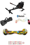 Elektrikli Kaykay Scooter Akıllı Denge Hoverboard + HoverKart + Çanta FULL LEDLİ EXTREM PAKET D21