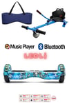 Elektrikli Kaykay Scooter Akıllı Denge Hoverboard + HoverKart + Çanta FULL LEDLİ EXTREM89 PAKET D20