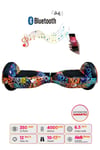 Elektrikli Kaykay Scooter Hoverboard 6.5 Inch Gökkuşağı Grafity Desenli Akıllı Denge- D11