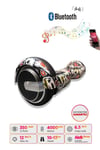Elektrikli Kaykay Scooter Hoverboard 6.5 Inch Siyah Beyaz Desenli Akıllı Dengeli D14