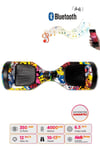 Elektrikli Kaykay Scooter Hoverboard 6.5 Inch Kurukafa Grafity Desenli Akıllı Denge D01